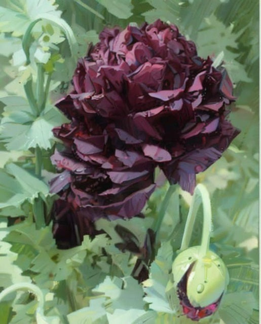 Black poppy seeds for Peony black poppy flowers